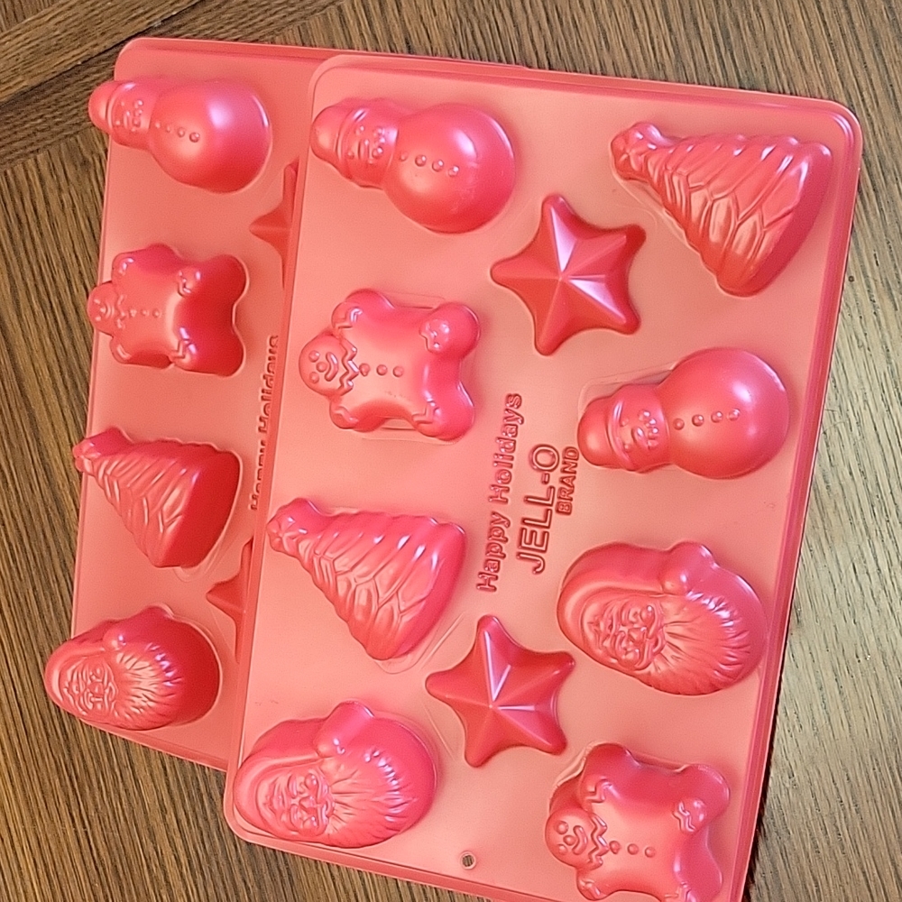 Jell-o jigglers Happy Holiday molds EUC